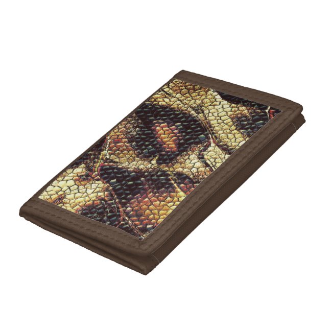 Reptile skin with yellowish and dark spots? trifold wallet (Bottom)