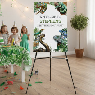 Reptile Slither Crawl Snake Turtle Birthday  Foam Board