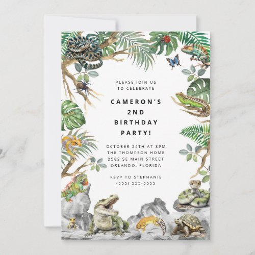 Reptile Slither Crawl Snake Turtle Birthday 