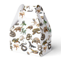 Reptile Snake Lizard turtle  Animal Pattern Favor Boxes