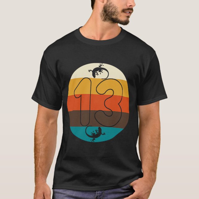 Reptiles  13th Birthday Lizards Reptile Owner Grap T-Shirt (Front)