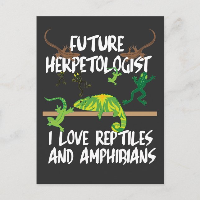 Reptiles and amphibians gift lizard postcard (Front)