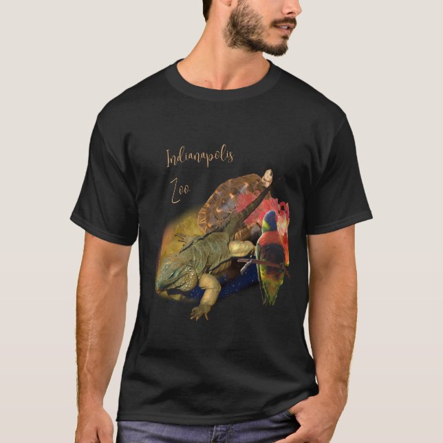 Reptiles and Birds from Indianapolis Zoo  T-Shirt (Front)