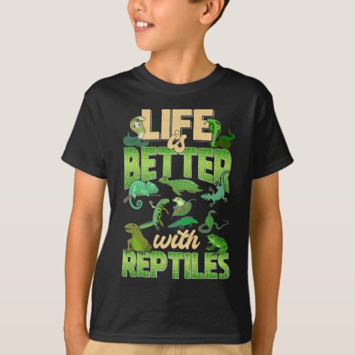 Reptiles Love Lizard Gecko Snake Turtles T_Shirt