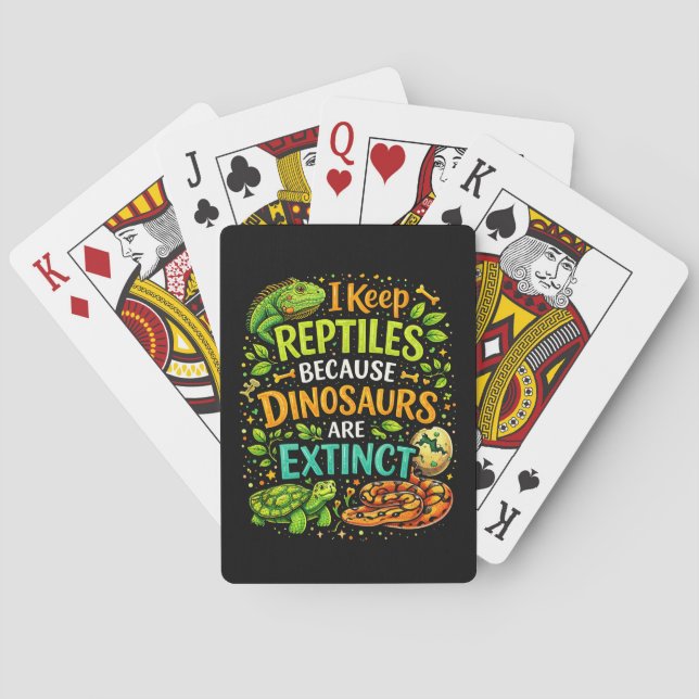 Reptiles Rule Poker Cards (Back)