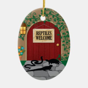 Reptiles Welcome Ceramic Ornament