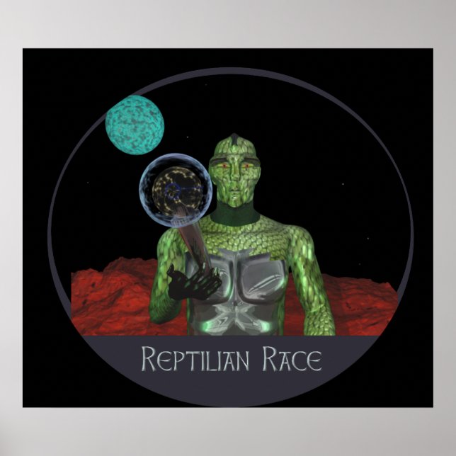 Reptilian alien race poster (Front)