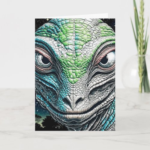 Reptilian Lizard Man Alien Extraterrestrial Being  Card