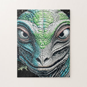 Reptilian Lizard Man Alien Extraterrestrial Being Jigsaw Puzzle