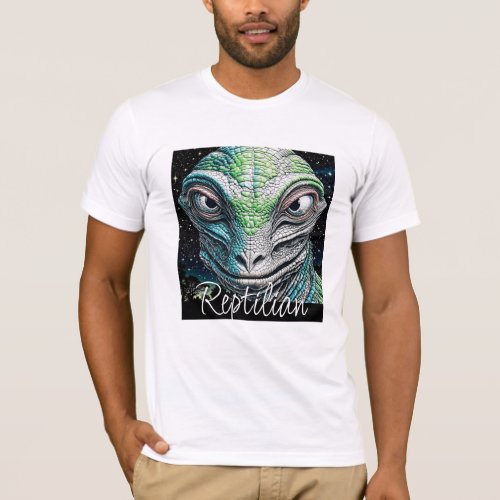 Reptilian Lizard Man Alien Extraterrestrial Being  T_Shirt