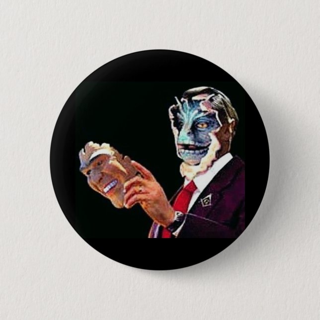 reptilian pinback button (Front)