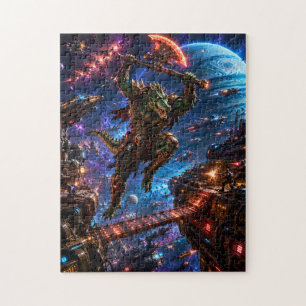 Reptilian Space Pirate — Savage Boarding Attack Jigsaw Puzzle