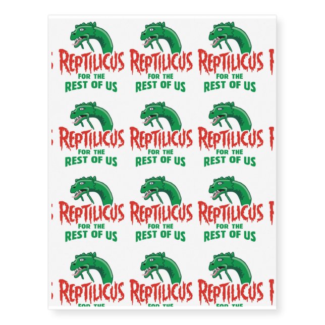 Reptilicus Day Temporary Tattoos (Front)