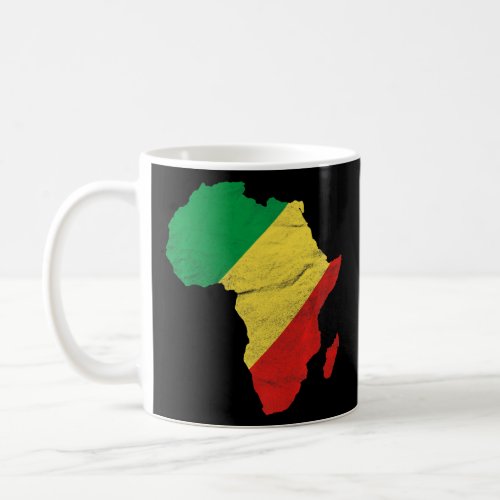 Republic Congo Flag Africa Continent Silhouette Co Coffee Mug