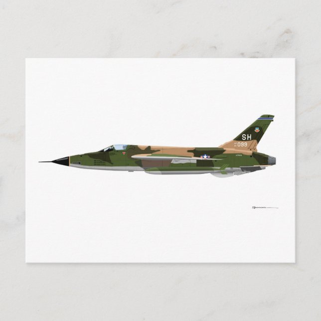 Republic F-105 Thunderchief Postcard (Front)