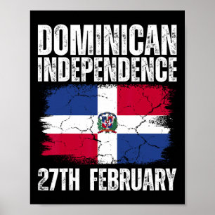Republic Independence Day Dominican Republic Flag Poster