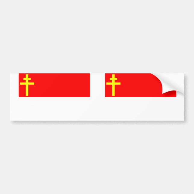 Republic Of Alsace Lorraine, France flag Bumper Sticker (Front)