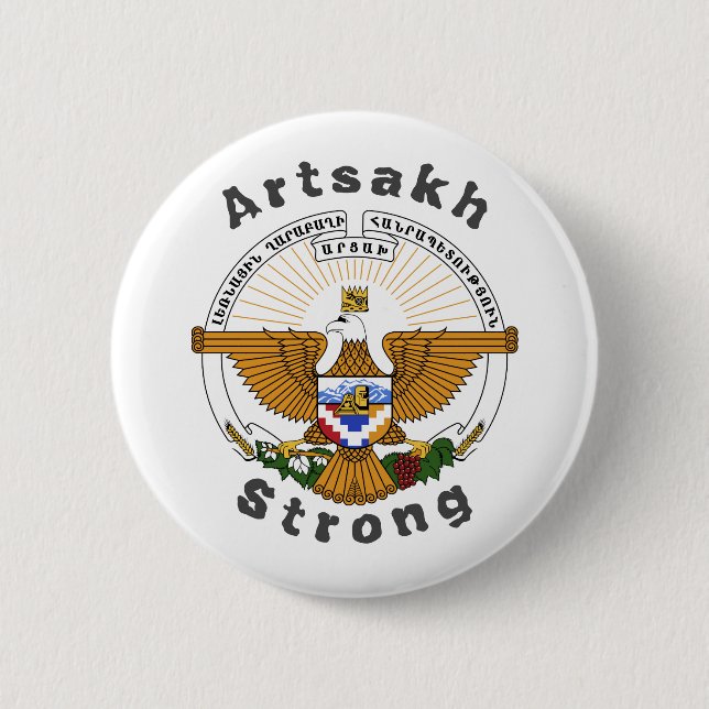 Republic of Artsakh Strong Button (Front)