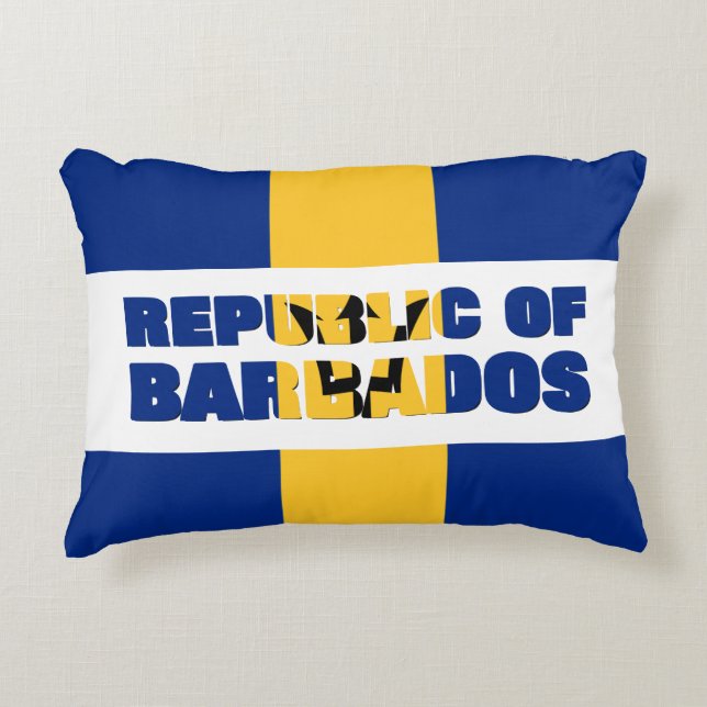 REPUBLIC OF BARBADOS ACCENT PILLOW (Front)