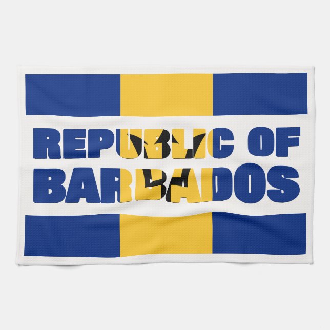 Republic of Barbados Kitchen Towel (Horizontal)
