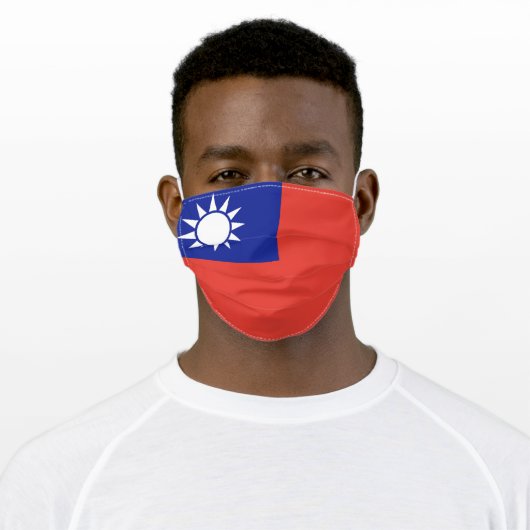 Republic of China (TAIWAN) flag Adult Cloth Face Mask (Worn)