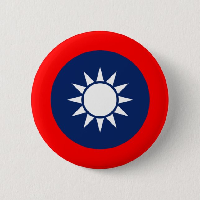 Republic of China (Taiwan) National Emblem Pinback Button (Front)