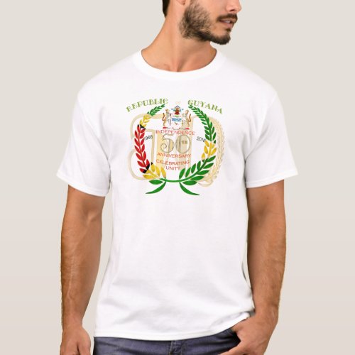 Republic of Guyana 50th Independence Anniversary T_Shirt