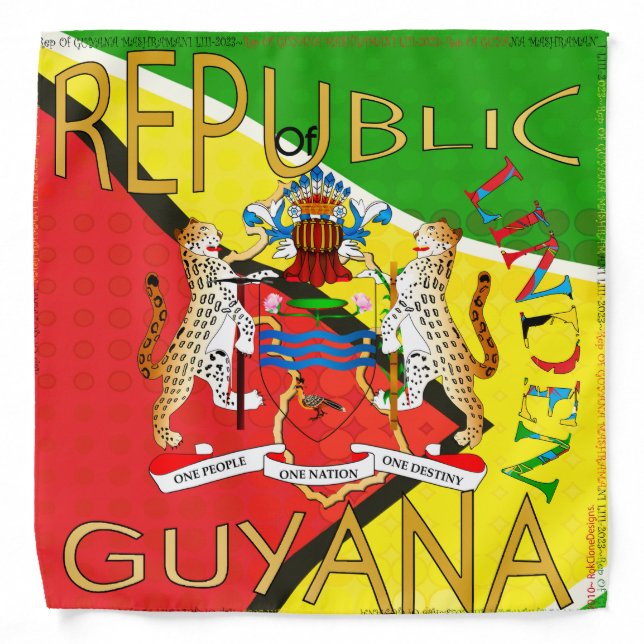 Republic of Guyana MASHRAMANI L111 2023 Bandana (Front)