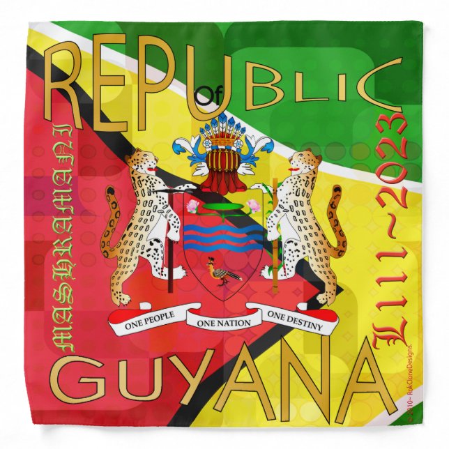 Republic of Guyana MASHRAMANI  L111  2023 Bandana (Front)