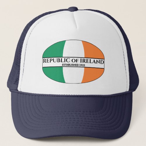 Republic of Ireland Established 1922 Irish Flag Trucker Hat