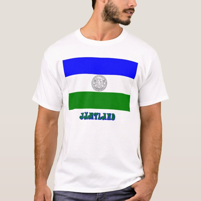 Republic of Jämtland flag with name (unofficial) T-Shirt (Front)
