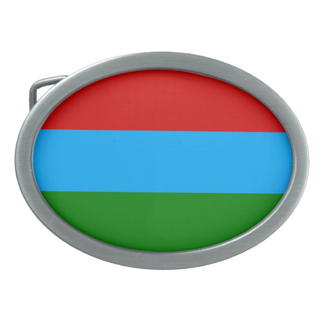 Republic of Karelia Flag Belt Buckle (Front)