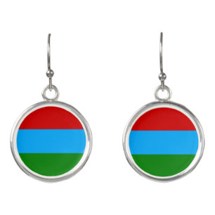 Republic of Karelia Flag Earrings