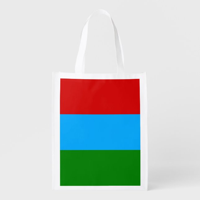 Republic of Karelia Flag Grocery Bag (Front)