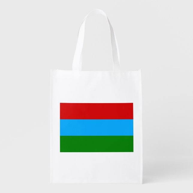 Republic of Karelia Flag Grocery Bag (Front)