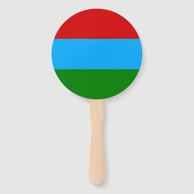 Republic of Karelia Flag Hand Fan (Front)