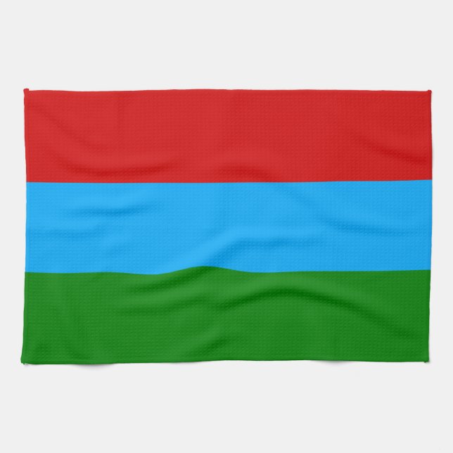 Republic of Karelia Flag Kitchen Towel (Horizontal)