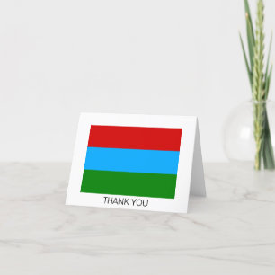 Republic of Karelia Flag Letterpress Thank You Card