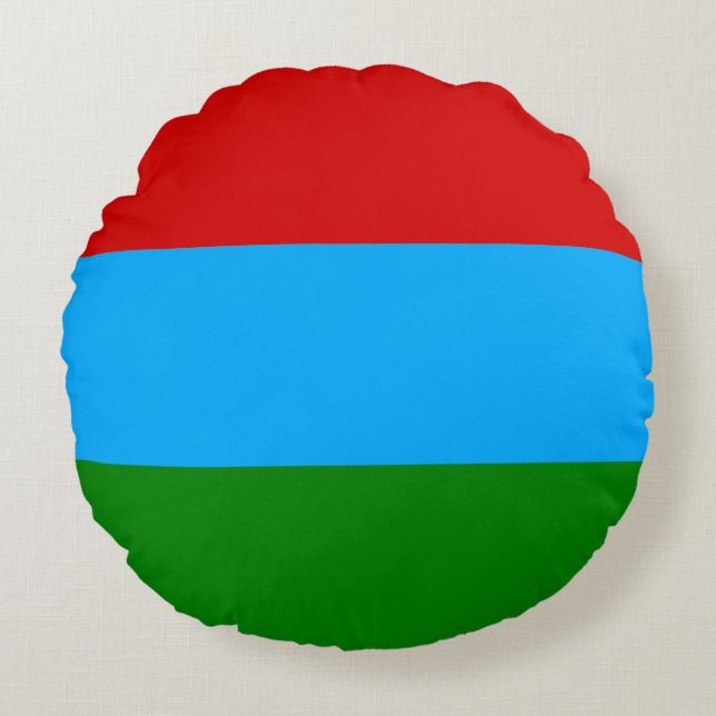 Republic of Karelia Flag Round Pillow (Front)