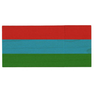 Republic of Karelia Flag Wood Flash Drive