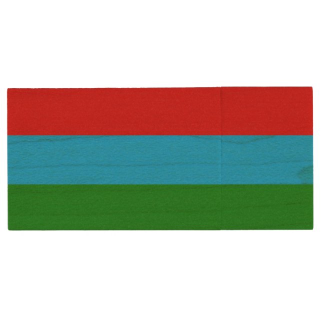 Republic of Karelia Flag Wood Flash Drive (Front)