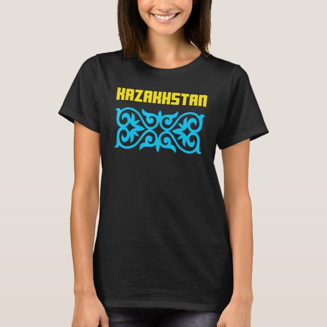 Republic of Kazakhstan Qazaqstan Kazakh flag 16 T-Shirt (Front)