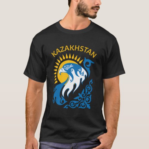 Republic Of Kazakhstan Qazaqstan Kazakh Flag T_Shirt