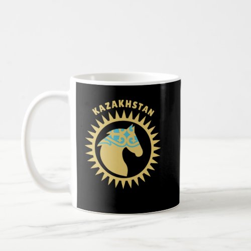 Republic of Kazakhstan Qazaqstan Kazakhian Horse  Coffee Mug
