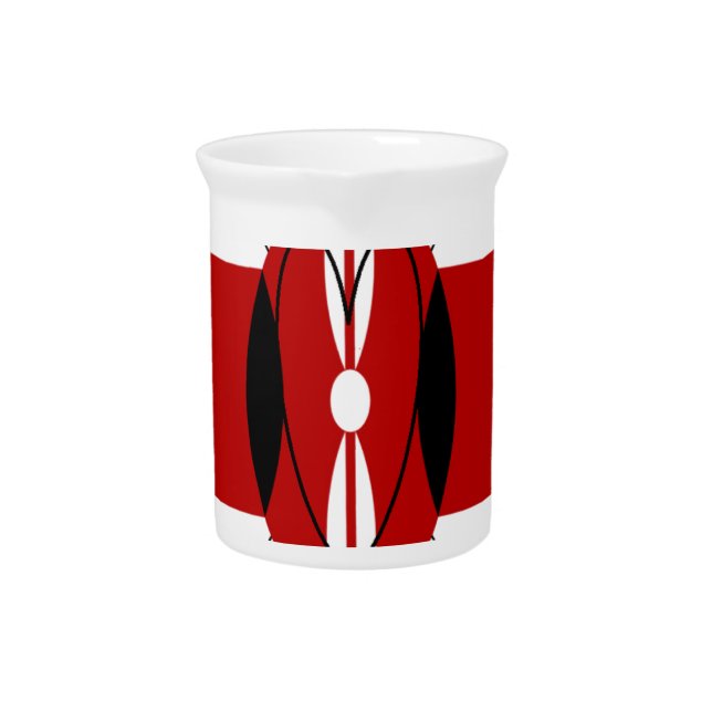 Republic of Kenya National Flag Black red green Ar Pitcher (Front)