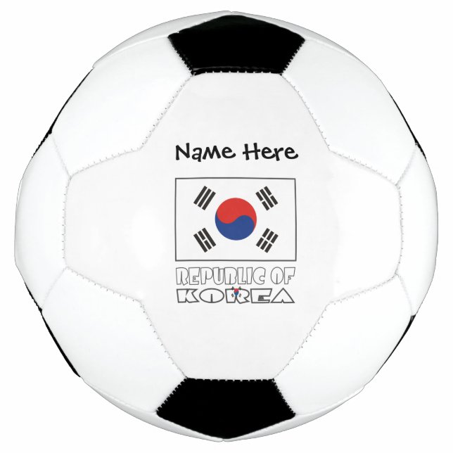 Republic of Korea South Korean Flag Personalized Soccer Ball (Front)