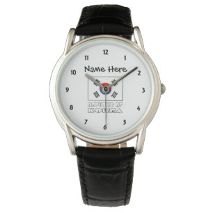 Republic of Korea South Korean Flag Personalized Watch