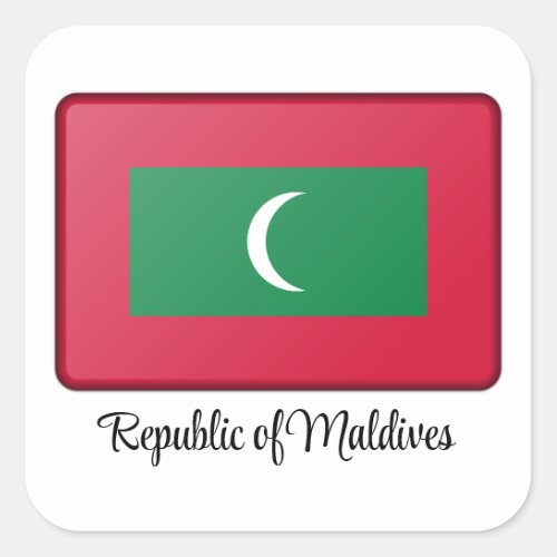 Republic of Maldives Flag Square Sticker