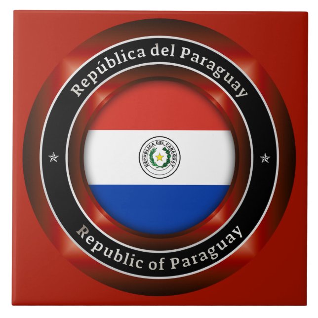 Republic of Paraguay Ceramic Tile (Front)