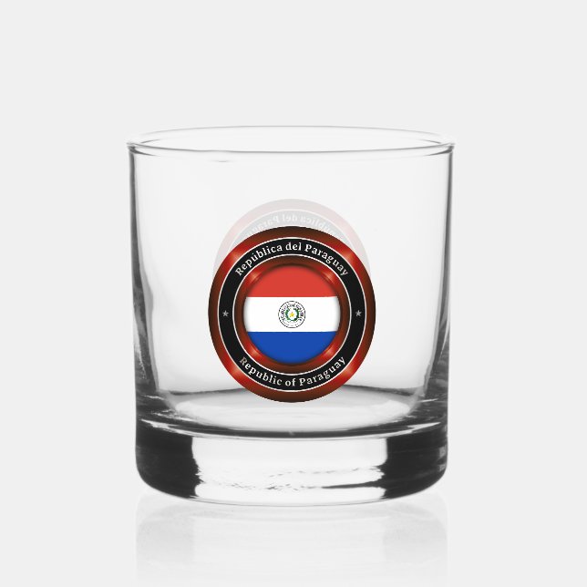 Republic of Paraguay Whiskey Glass (Front)